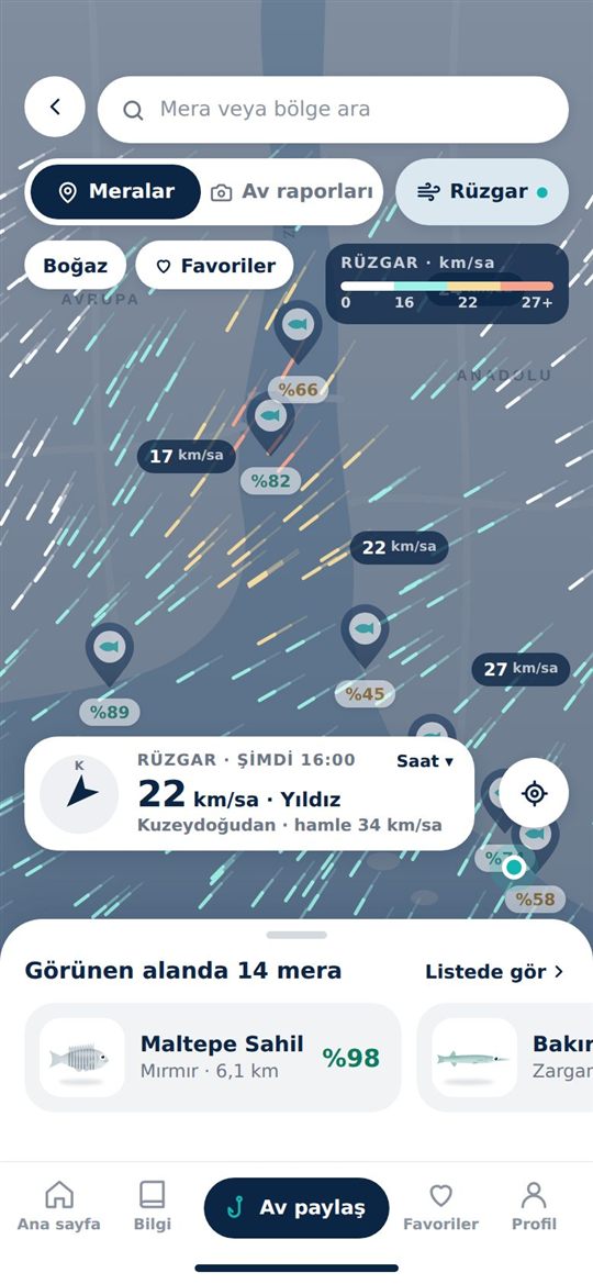 Harita: canlı rüzgâr katmanı